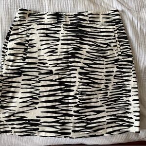 Banana Republic Black and White Zebra Print Pencil Skirt
